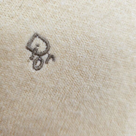 Christian Dior Sweater Womens Sz Medium Green Vintage Logo Designer Luxury Soft - Picture 10 of 13